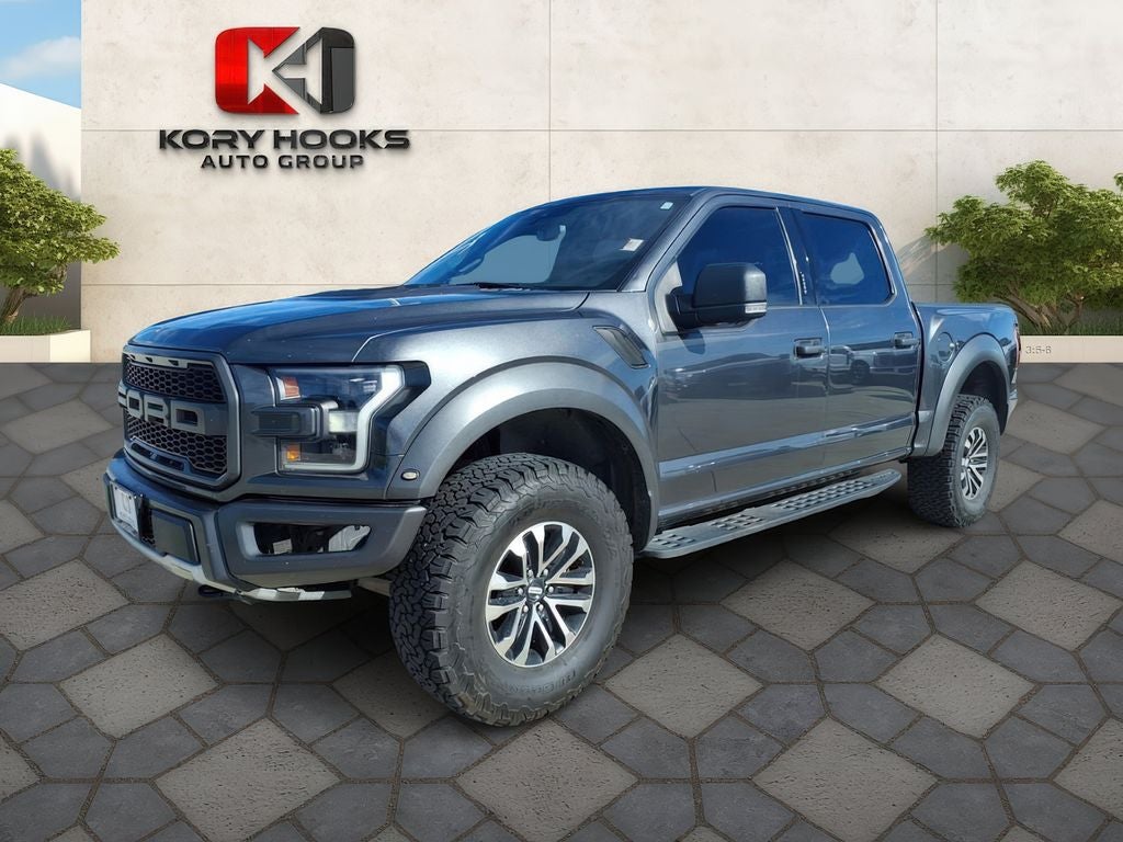 2020 Ford F-150 Raptor in Magnetic — front three-quarter view