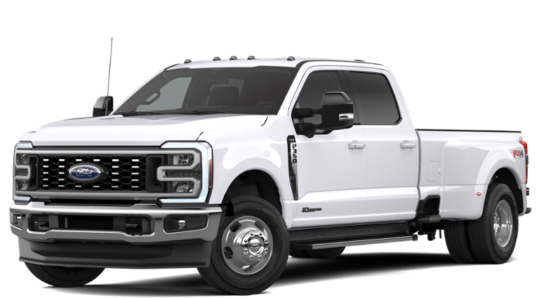 2026 Ford Super Duty F-350 Lariat in Oxford White — front three-quarter view